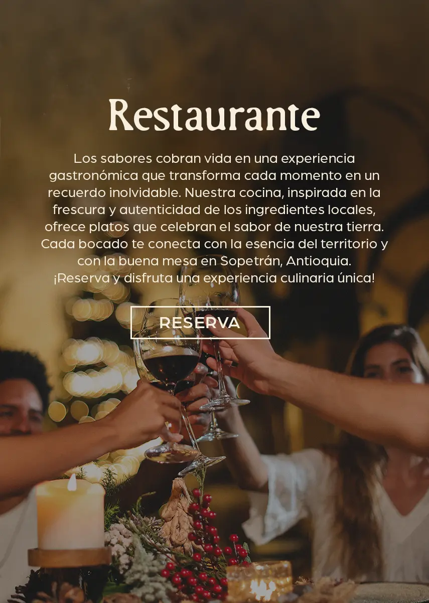 Restaurante - Casa Candela Restaurante hotel boutique Sopetrán, gastronomía Casa Candela